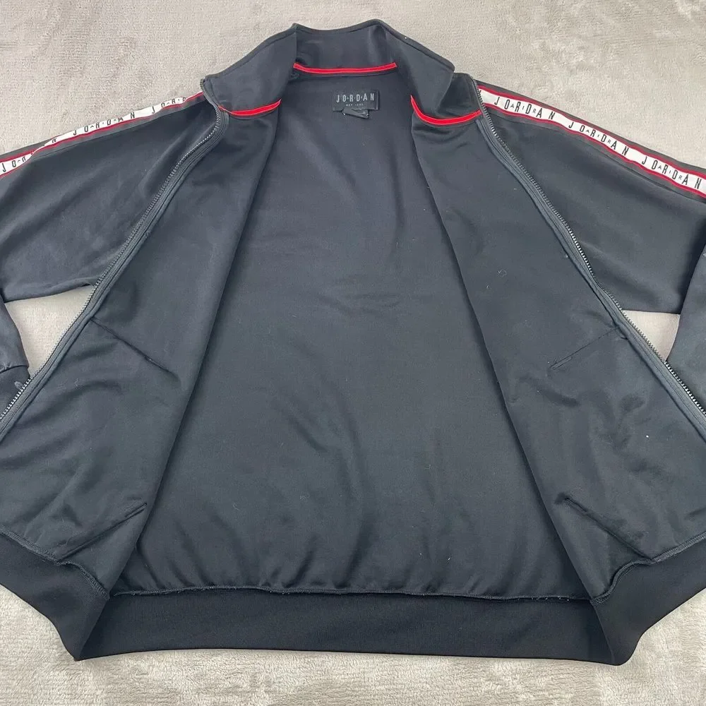 Nike Air Jordan Jumpman Tricot Tracksuit Jacket Black AQ2691-010‎ Men's XL